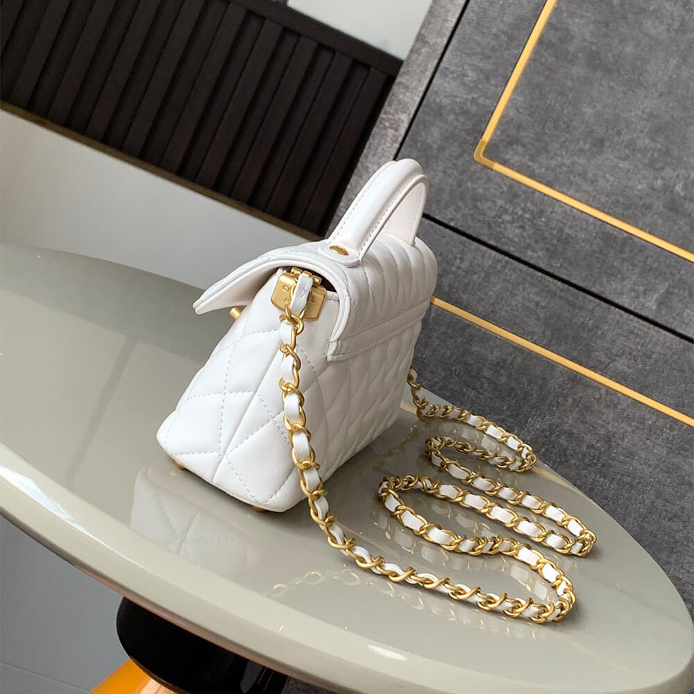 CHANEL Mini Flap Bag with Top Handle(HIGH-END GRADE)